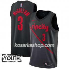 Dres Portland Trail Blazers C.J. McCollum 3 Nike 2018-19 City Edition Crna Swingman - Dječji